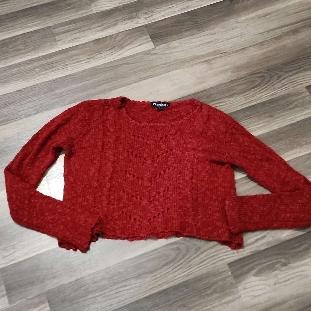 Chocolate  Red Sweater Size Large